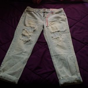 Ripped boyfriend jeans